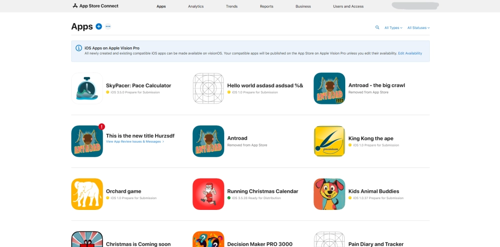 App Store Connect